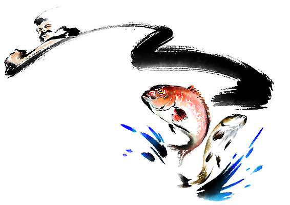 PSD 남자 두마리 일러스트 캘리그라피 낚시 어류 한명 상반신 성인 국내일러스트 1 2 레저 사람 수중동물 파일형식