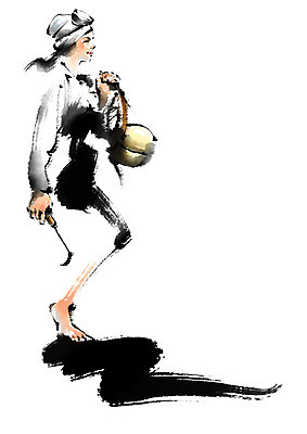 PSD 여자 일러스트 캘리그라피 한명 성인 잠수복 해녀 해녀도구 국내일러스트 직업 1 옷 사람 도구 파일형식