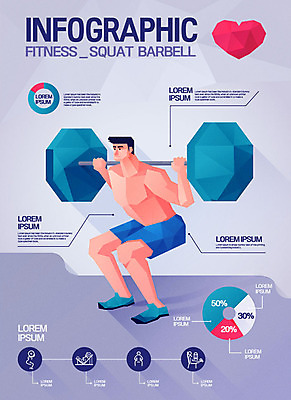 남자 일러스트 그래프 한명 성인 운동 헬스 인포그래픽 하트 삼각형 역기 폴리곤 로우폴리 국내일러스트 AI파일 모양 도형 1 건강 사람 파일형식 벡터