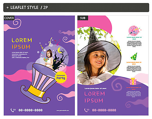 서양인 외국인 템플릿 여자 ZIP 포스터 어린이 리플렛 두명 할로윈 전단템플릿 전단 마술사모자 인디자인 INDD 이미지템플릿 모자_잡화 사람 인종 홍보물 파일형식