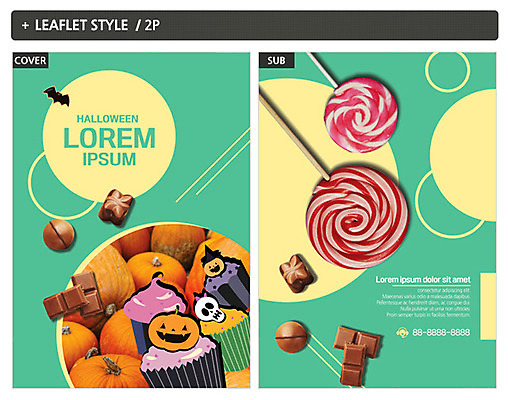 템플릿 ZIP 포스터 리플렛 호박 사탕 사람없음 초콜릿 할로윈 컵케이크 전단템플릿 전단 인디자인 INDD 이미지템플릿 채소 디저트 케이크 홍보물 파일형식