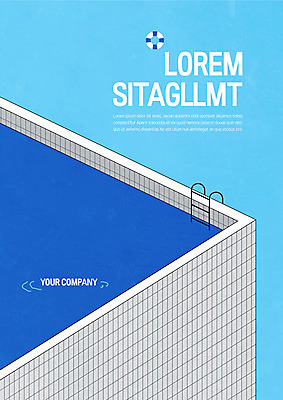 템플릿 표지 수영장 사람없음 프레젠테이션 문서템플릿 서식 레이아웃 문서 제안서 튜브 이미지템플릿 AI파일 파일형식 벡터