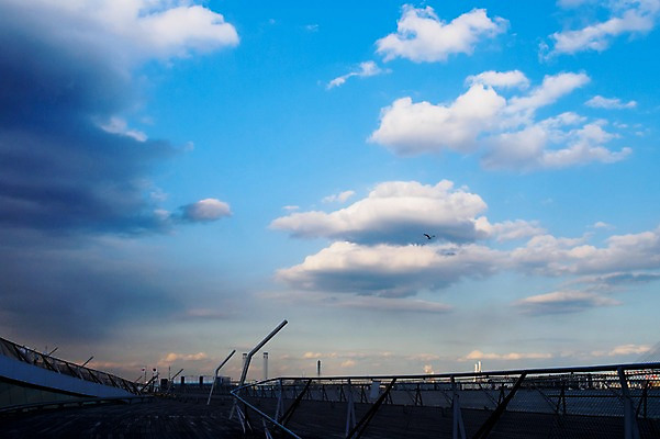 포토 JPG 주간 구름 하늘 풍경 사람없음 야외 항구 요코하마 국내포토 자연요소 교통시설 일본 파일형식