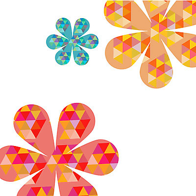 꽃 백그라운드 무늬 꽃무늬 패턴 일러스트 사람없음 패턴백그라운드 삼각형 입체 국내일러스트 AI파일 도형 식물 파일형식 벡터