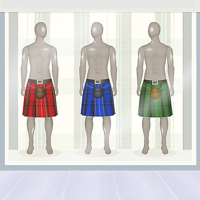 포토 JPG 해외이미지 전통 드레스 남자 문화 가방 일러스트 사람없음 치마 상점 벨트 마네킹 가죽 진열장 스코틀랜드 해외202004 해외포토 잡화 옷 하의 영국 사람 파일형식 이미지허브