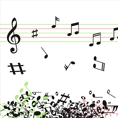 백그라운드 무늬 패턴 음표 일러스트 사람없음 패턴백그라운드 높은음자리표 입체 오선지 국내일러스트 AI파일 기호 음악 악보 오선 파일형식 벡터