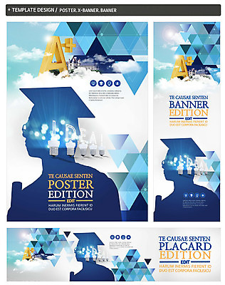 PSD 구름 배너 배너템플릿 교육 남자 가로배너 실루엣 ZIP 포스터 세로배너 학사모 전구 졸업 학교 하늘 아이디어 한명 사람 상반신 세트 현수막 에이플러스 자연요소 템플릿 모자_잡화 1 컨셉 촬영기법 가로 세로 점수 파일형식