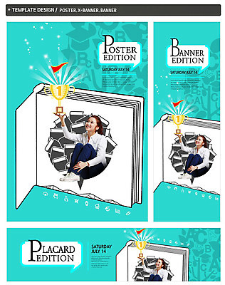 전신 PSD 배너 배너템플릿 여자 가로배너 ZIP 포스터 세로배너 대학생 한명 앉기 20대 책 세트 한국인 현수막 깃발 우승 트로피 대학교육 템플릿 1 학생 교육 모션 사람 동양인 청년 가로 세로 최고 상_우승 파일형식