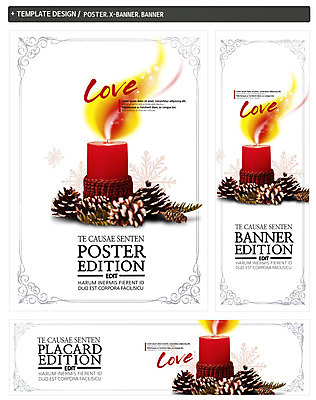 PSD 배너 배너템플릿 기념일 가로배너 ZIP 포스터 세로배너 크리스마스 촛불 사랑 사람없음 세트 현수막 눈송이 솔방울 템플릿 감정 초 눈_날씨 이벤트 가로 세로 파일형식