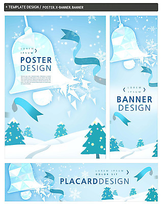 PSD 나무 배너 배너템플릿 기념일 가로배너 ZIP 포스터 리본 세로배너 크리스마스 겨울 사람없음 세트 종 현수막 눈 자연요소 식물 템플릿 계절 날씨 이벤트 가로 세로 파일형식