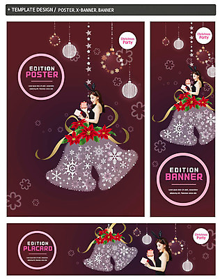 PSD 배너 배너템플릿 여자 기념일 가로배너 ZIP 포스터 세로배너 크리스마스 한명 상반신 20대 성인 옆모습 선물상자 세트 장식볼 한국인 종 현수막 눈송이 바니걸 포인세티아 템플릿 1 꽃 뷰포인트 눈_날씨 선물 사람 동양인 이벤트 청년 장식 가로 세로 상자 파일형식