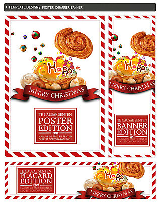 PSD 배너 배너템플릿 가로배너 ZIP 포스터 리본 세로배너 음식 빵 크리스마스 사람없음 세트 장식볼 현수막 템플릿 기념일 장식 가로 세로 파일형식