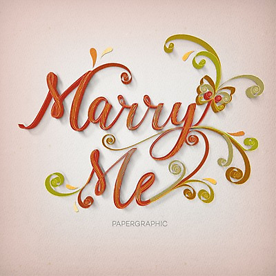 PSD 영어 종이 결혼 일러스트 타이포그라피 사람없음 페이퍼아트 질감 국내일러스트 문자 이벤트 파일형식