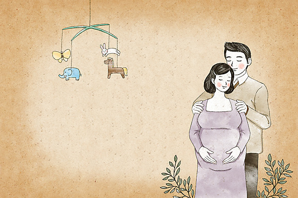 PSD 부부 여자 남자 일러스트 가족 엄마 수채화 사랑 서기 성인 두명 부모 다정 임산부 임신 아빠 모빌 국내일러스트 커플 감정 컨셉 관계 모션 사람 아기용품 파일형식