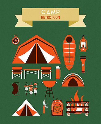 아이콘 의자 가방 전등 텐트 사람없음 손전등 꼬치 나이프 나침반 모닥불 복고 보온병 바베큐그릴 침낭 2D아이콘 AI파일 식기 잡화 가구 불 조명 캠핑도구 칼 그릴 바비큐 파일형식 벡터