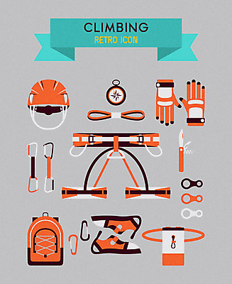 아이콘 장갑 배낭 사람없음 나이프 헬멧 나침반 복고 안전벨트 로프고리 클라이밍 2D아이콘 AI파일 식기 잡화 가방 안전 등반 칼 보호장비 파일형식 벡터