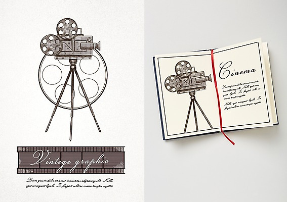 PSD 백그라운드 일러스트 프레임 사람없음 라벨 카메라 다이어리 빈티지 복고 영상기 필름카메라 목업 국내일러스트 컨셉 전자제품 사무용품 파일형식