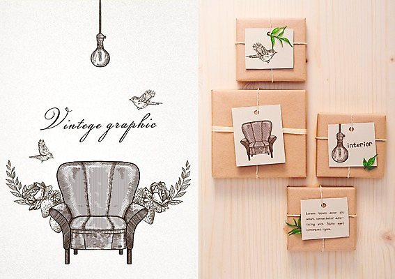 PSD 꽃 백그라운드 두마리 일러스트 전구 조류 딸기 프레임 사람없음 선물상자 소파 라벨 빈티지 복고 목업 국내일러스트 식물 동물 컨셉 2 의자 과일 선물 상자 파일형식