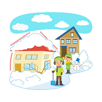 전신 남자 어린이 일러스트 눈사람 주택 서기 성인 두명 눈 자연재해 눈치우기 폭설 국내일러스트 AI파일 자연요소 모션 날씨 눈_날씨 사람 건물 재해 치우기 파일형식 벡터