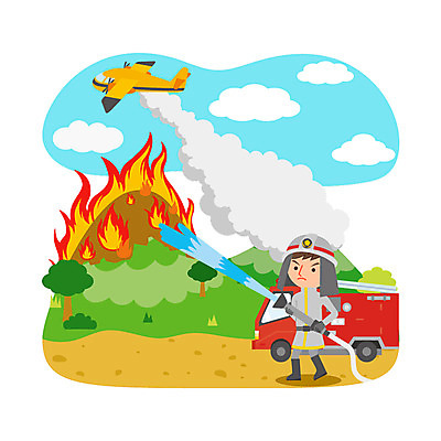 전신 남자 일러스트 한명 성인 소방관 자연재해 화재 소방차 산불 소방헬리콥터 화재진압 국내일러스트 AI파일 1 자동차 사람 구조원 소방 사건 재해 진압 파일형식 벡터