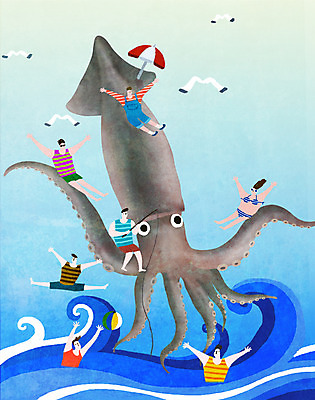 PSD 여자 남자 바다 여러마리 일러스트 갈매기 낚시 한국 여러명 성인 축제 즐거움 오징어 지역축제 대한민국축제 국내일러스트 감정 아시아 다수 조류 레저 연체동물 사람 수중동물 파일형식