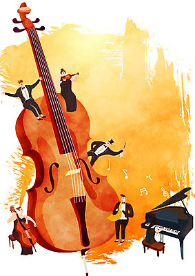 PSD 여자 남자 악기 연주 일러스트 한국 여러명 성인 축제 건반 피아노 바이올린 즐거움 첼로 재즈 음악축제 지역축제 대한민국축제 예술축제 국내일러스트 감정 아시아 예술 음악 다수 현악기 사람 건반악기 파일형식 찰현악기