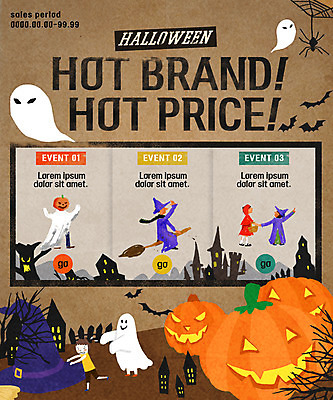 PSD 템플릿 여자 남자 어린이 웹템플릿 호박 이벤트페이지 이벤트 여러명 유령 거미줄 마녀 마녀모자 잭오랜턴 이미지템플릿 모자_잡화 다수 채소 사람 할로윈 페이지 파일형식