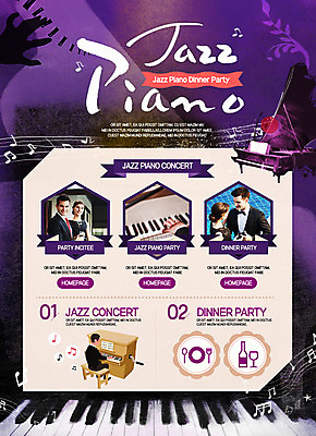 PSD 서양인 외국인 템플릿 여자 남자 악기 음악 웹템플릿 연주 음표 이벤트페이지 이벤트 여러명 성인 건반 피아노 재즈 이미지템플릿 기호 다수 문화예술 사람 인종 건반악기 페이지 파일형식