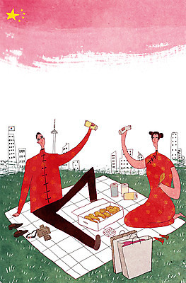 전신 PSD 여자 남자 여행 일러스트 맥주 앉기 잔디 중국인 여행객 치킨 태극기 치파오 오성홍기 한강 남산 한강공원 유커 치맥 국내일러스트 외국인 식물 공원 모션 주류 서울 사람 동양인 중국 국기 전통의상 닭고기요리 랜드마크 파일형식