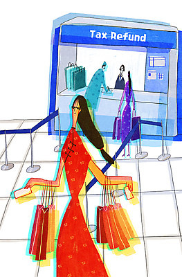 PSD 여자 남자 여행 일러스트 여러명 쇼핑 쇼핑백 중국인 여행객 구매 치파오 종업원 면세 면세점 유커 국내일러스트 외국인 직업 다수 가방 사람 동양인 상점 전통의상 파일형식