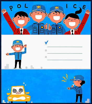 PSD 학생 여자 남자 일러스트 청소년 프레임 여러명 성인 경찰 음주운전 멘토링 국내일러스트 직업 교육 다수 사람 운전 범죄 파일형식