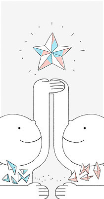 PSD 별 일러스트 비즈니스 협력 함께함 두명 손잡기 만들기 프레임일러스트 국내일러스트 자연요소 컨셉 모션 프레임 사람 파일형식