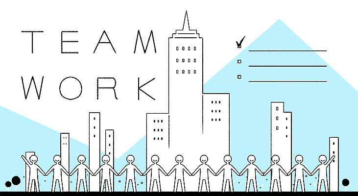 PSD 일러스트 비즈니스 협력 함께함 빌딩 여러명 손잡기 프레임일러스트 국내일러스트 다수 컨셉 모션 프레임 사람 건물 파일형식