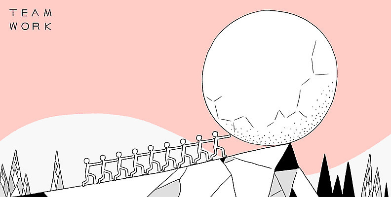 PSD 일러스트 비즈니스 공 협력 함께함 여러명 도움 수비 밀기 프레임일러스트 국내일러스트 다수 컨셉 모션 프레임 사람 파일형식