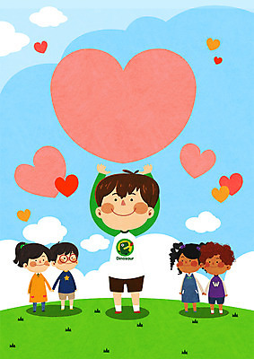 PSD 외국인 구름 여자 남자 어린이라이프 어린이 흑인 일러스트 사랑 여러명 하트 다문화사회 국내일러스트 자연요소 모양 서양인 라이프스타일 감정 다수 사람 인종 사회_공동체 다문화 파일형식