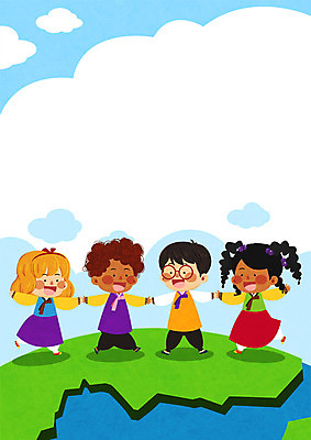 PSD 백인 구름 여자 남자 어린이라이프 지구 어린이 흑인 일러스트 서기 여러명 한복 다문화사회 국내일러스트 자연요소 서양인 한국전통 라이프스타일 다수 모션 사람 사회_공동체 전통의상 다문화 파일형식