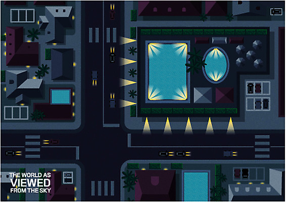 나무 도로 백그라운드 야경 일러스트 조명 수영장 사람없음 건물 하이앵글 도시풍경 도시 횡단보도 교차로 국내일러스트 AI파일 식물 건축물 길 뷰포인트 교통시설 풍경 보행로 야간 파일형식 벡터 풍경_경치