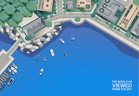 나무 도로 바다 백그라운드 일러스트 풍경 사람없음 건물 하이앵글 도시풍경 페리선착장 선박 국내일러스트 AI파일 식물 건축물 길 뷰포인트 수상교통 교통시설 항구 도시 파일형식 벡터