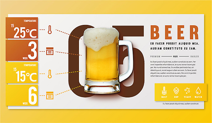 편집이미지 디자인 맥주 사람없음 플랫 온도 메터리얼디자인 이미지편집 AI파일 주류 파일형식 벡터