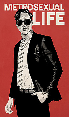 PSD 패션 남자 일러스트 한명 정장 상반신 성인 선글라스 빈티지 젠틀맨 댄디 댄디스타일 메트로섹슈얼 국내일러스트 1 옷 안경 컨셉 사람 파일형식