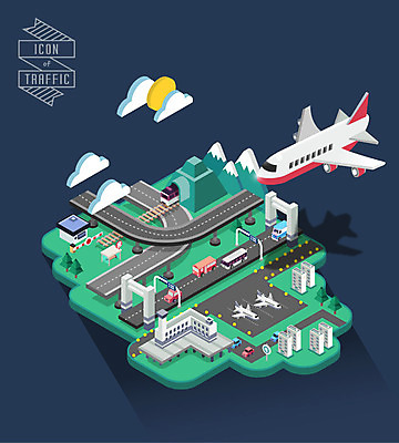 도로 백그라운드 일러스트 자동차 비행기 사람없음 건물 고속도로 터널 공항 입체 활주로 주차장 아이소메트릭 고속버스 국내일러스트 AI파일 건축물 길 육상교통 항공교통 교통시설 버스 대중교통 파일형식 벡터