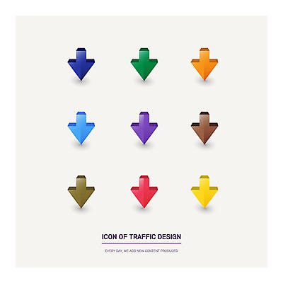 아이콘 화살표 사람없음 세트 컬러풀 지하철노선 2D아이콘 AI파일 컬러 전철 파일형식 벡터