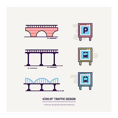 아이콘 사람없음 기찻길 표지판 육교 가교 2D아이콘 AI파일 건축물 알림판 다리_건축물 파일형식 벡터