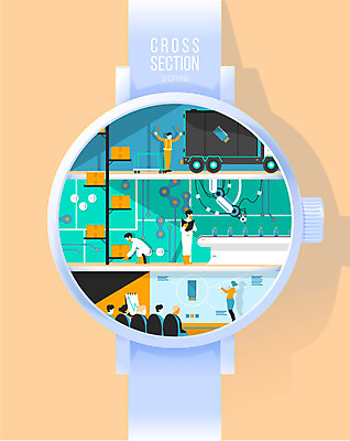 여자 남자 일러스트 비즈니스 회의 여러명 사무실 기계 트럭 비교 USB 종이상자 손목시계 단면도 크로스섹션 국내일러스트 AI파일 시계 다수 컨셉 장신구 자동차 단면 사람 상자 파일형식 벡터