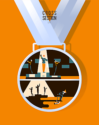 여자 남자 올림픽 일러스트 그림자 여러명 기쁨 비교 좌절 메달 단면도 금메달 스포트라이트 시상대 크로스섹션 국내일러스트 AI파일 감정 스포츠 다수 컨셉 단면 사람 상_상패 파일형식 벡터