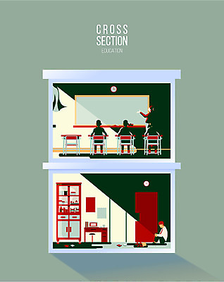 학생 여자 남자 의자 일러스트 교실 학교 수업 여러명 교사 칠판 방 비교 책상 단면도 과학선생님 왕따 크로스섹션 국내일러스트 AI파일 직업 교육 가구 다수 컨셉 단면 사람 파일형식 벡터