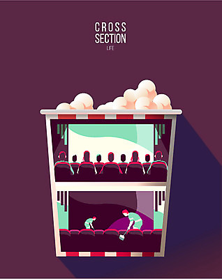 여자 남자 일러스트 여러명 비교 쓰레기 영화관 청소 영화 팝콘 단면도 청소부 객석 영화감상 크로스섹션 국내일러스트 AI파일 직업 다수 컨셉 단면 문화예술 사람 감상 극장 파일형식 벡터