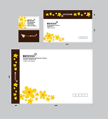 템플릿 꽃 명함 명함템플릿 서류봉투 편지봉투 사람없음 세트 패키지 봉투템플릿 우편봉투 비즈디자인 봉투디자인 이미지템플릿 AI파일 식물 봉투 편지 우편물 파일형식 벡터