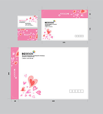 템플릿 분홍색 명함 명함템플릿 서류봉투 편지봉투 사람없음 세트 하트 패키지 봉투템플릿 우편봉투 비즈디자인 봉투디자인 이미지템플릿 AI파일 모양 컬러 봉투 편지 우편물 파일형식 벡터