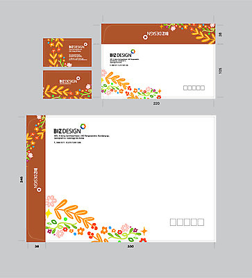 템플릿 꽃 명함 명함템플릿 서류봉투 편지봉투 사람없음 세트 패키지 봉투템플릿 우편봉투 비즈디자인 봉투디자인 이미지템플릿 AI파일 식물 봉투 편지 우편물 파일형식 벡터